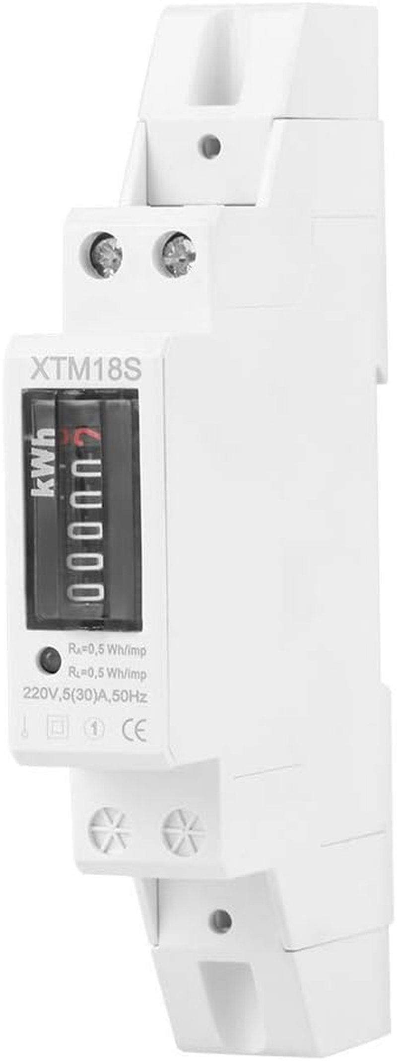 Single Phase Din Rail Power Meter XTM18S 1P 5(30) a Digital 1 Phase 2 Conductor Din Electronic Kwh Meter 35Mm Standard Installation Automatic Detection