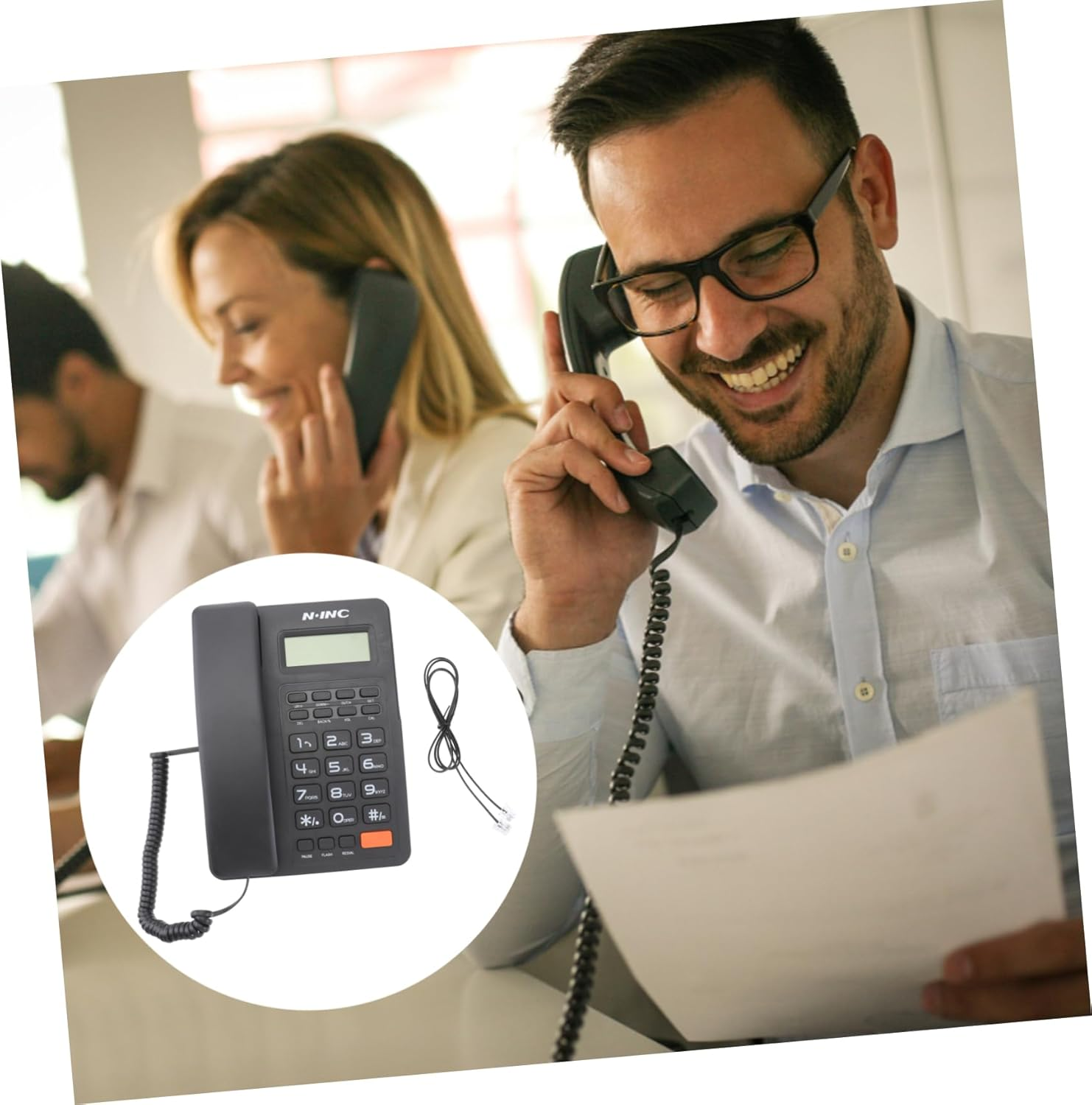 Tofficu Voip Phones for Business Family Business Fixed Phone House Phones Desk Phone Phones for Home Business Phones Home Phones Landline Phone Telephone Office Desktop image number 4