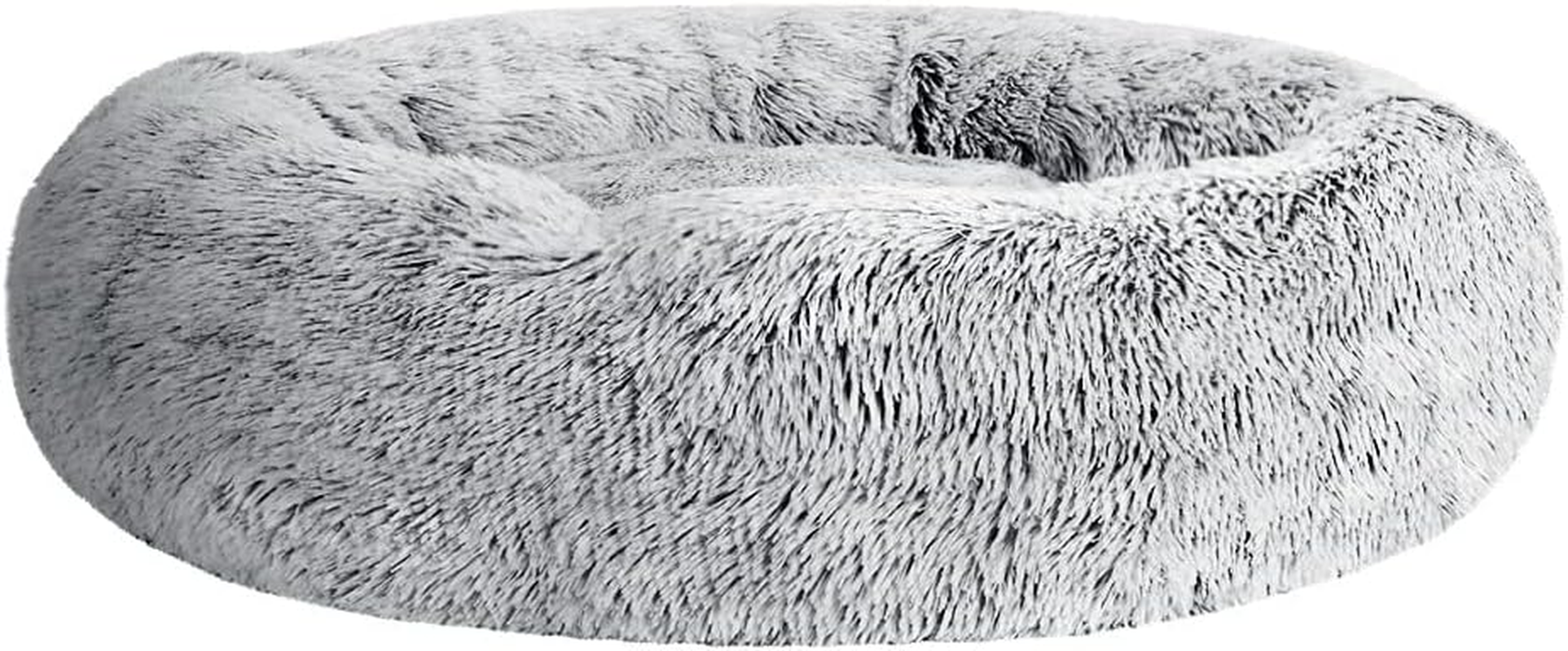 Large Calming Soft Plush Pet Bed for Dog Cat 90Cm Light Charcoal image number 3