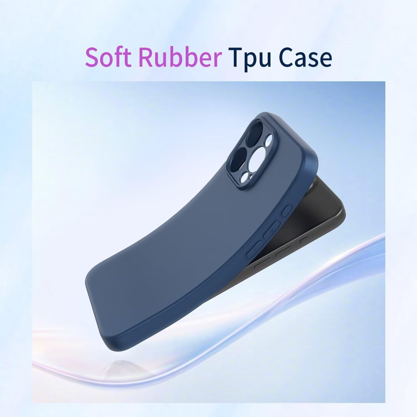 BORYA Silicone Case for Oppo Reno14 Pro 5G (Reno 14 Pro), Ultra Thin Silky Soft Touch Shockproof Mobile Phone Case, Premium TPU Protective Case, Scratch-Resistant Microfibre Lining Case Cover, Blue