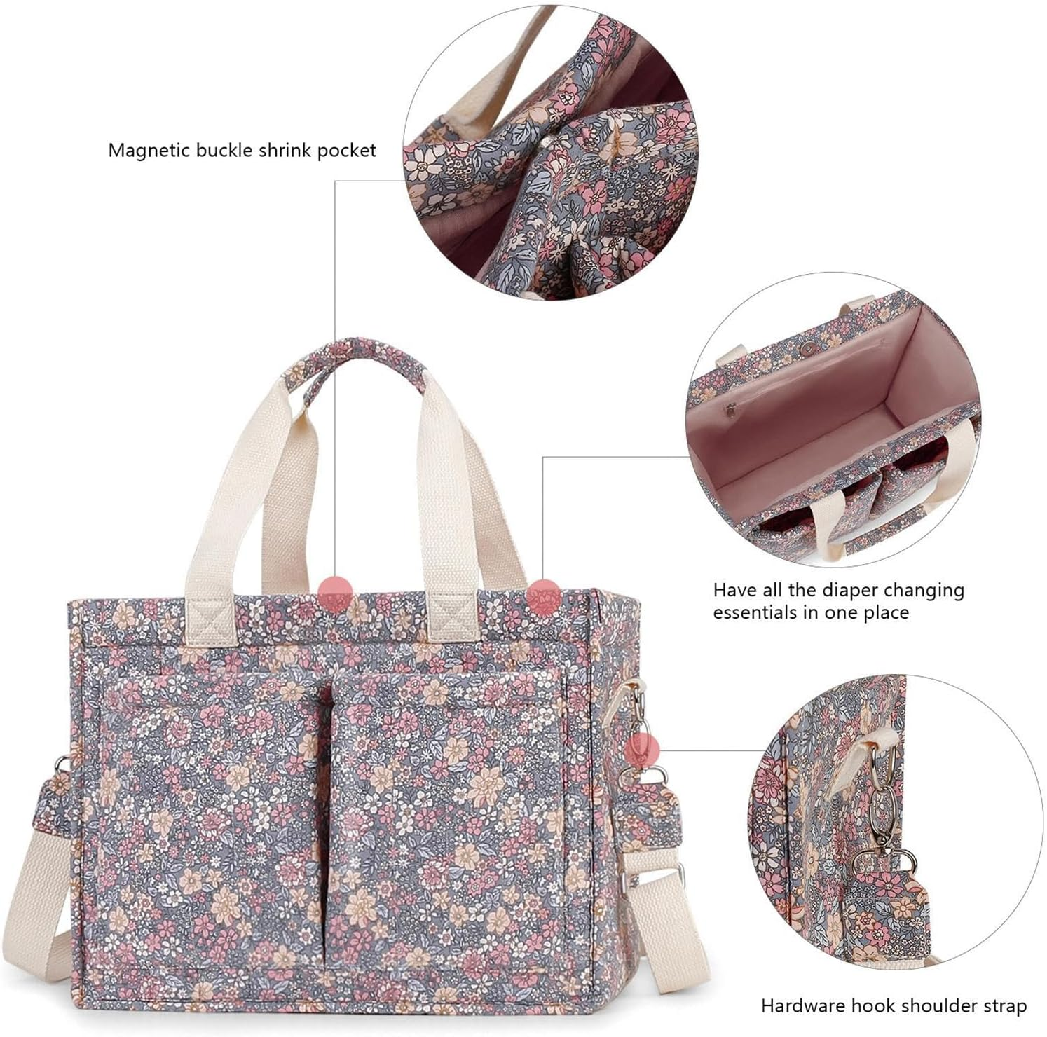 Large Capacity Large Capacity Stroller Bag - Diaper Handbag, Classic Capacity Handbag, Baby Handbag, Mummy Hand Bag