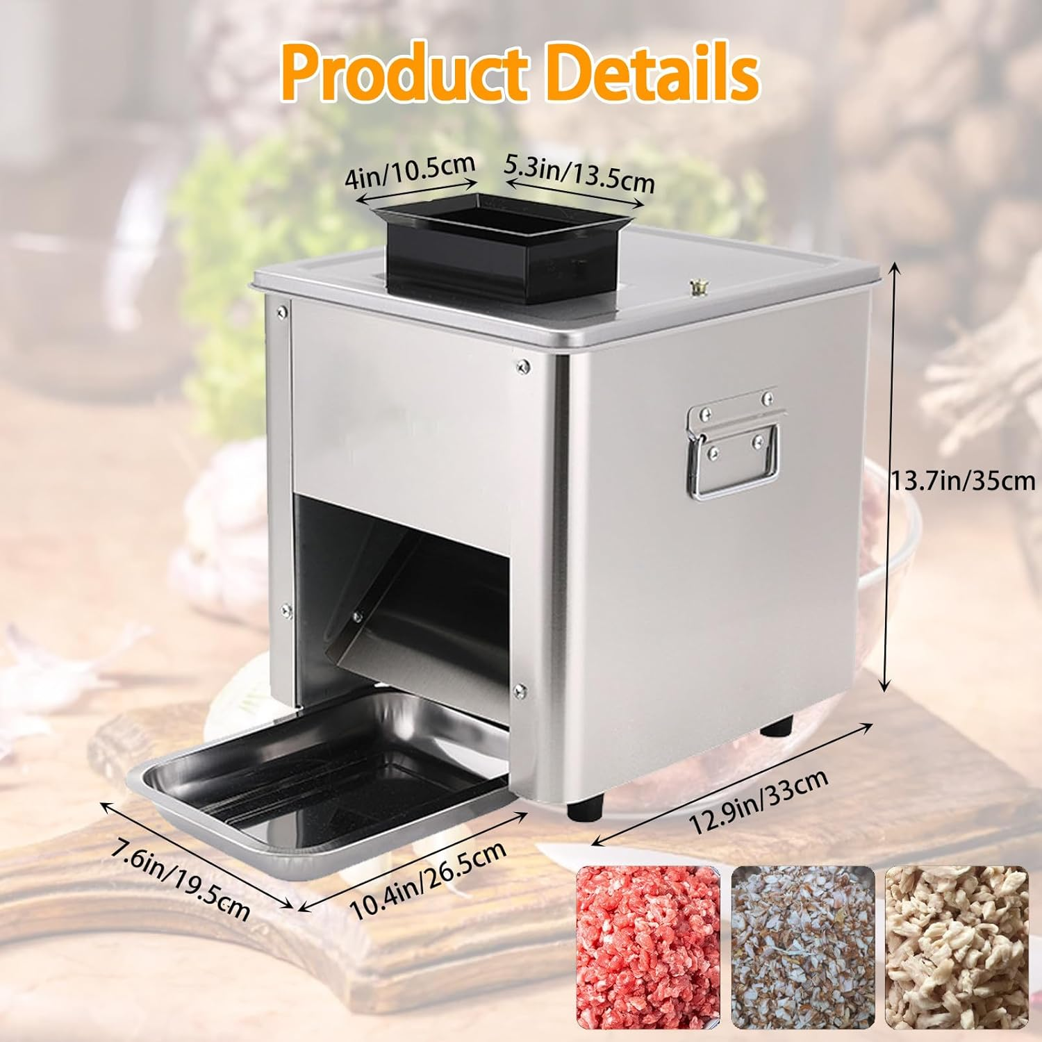 850W Commercial Meat Cutter Cutting Machine Optional Blades from with 5Mm Blade, 850W Electric Stainless Steel Fresh Meat Shredded Slicer Processing Machine 5Mm image number 4