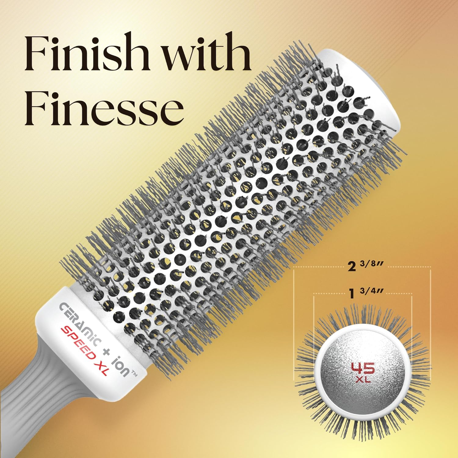 Olivia Garden Ceramic + Ion Speed XL round Brush &ndash; 1 3/4" Extra-Long Thermal Barrel &ndash; Professional Blowout Tool &ndash; CIXL-45 image number 5