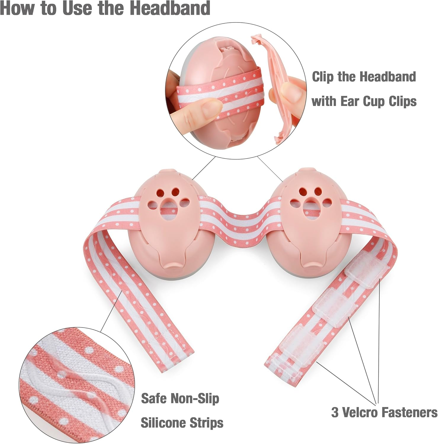 Pandaear Baby Ear Muffs, 2-In-1 Baby Ear Protection Noise Cancelling Headphones Ages 0-3 Years, Infant Hearing Protection image number 6