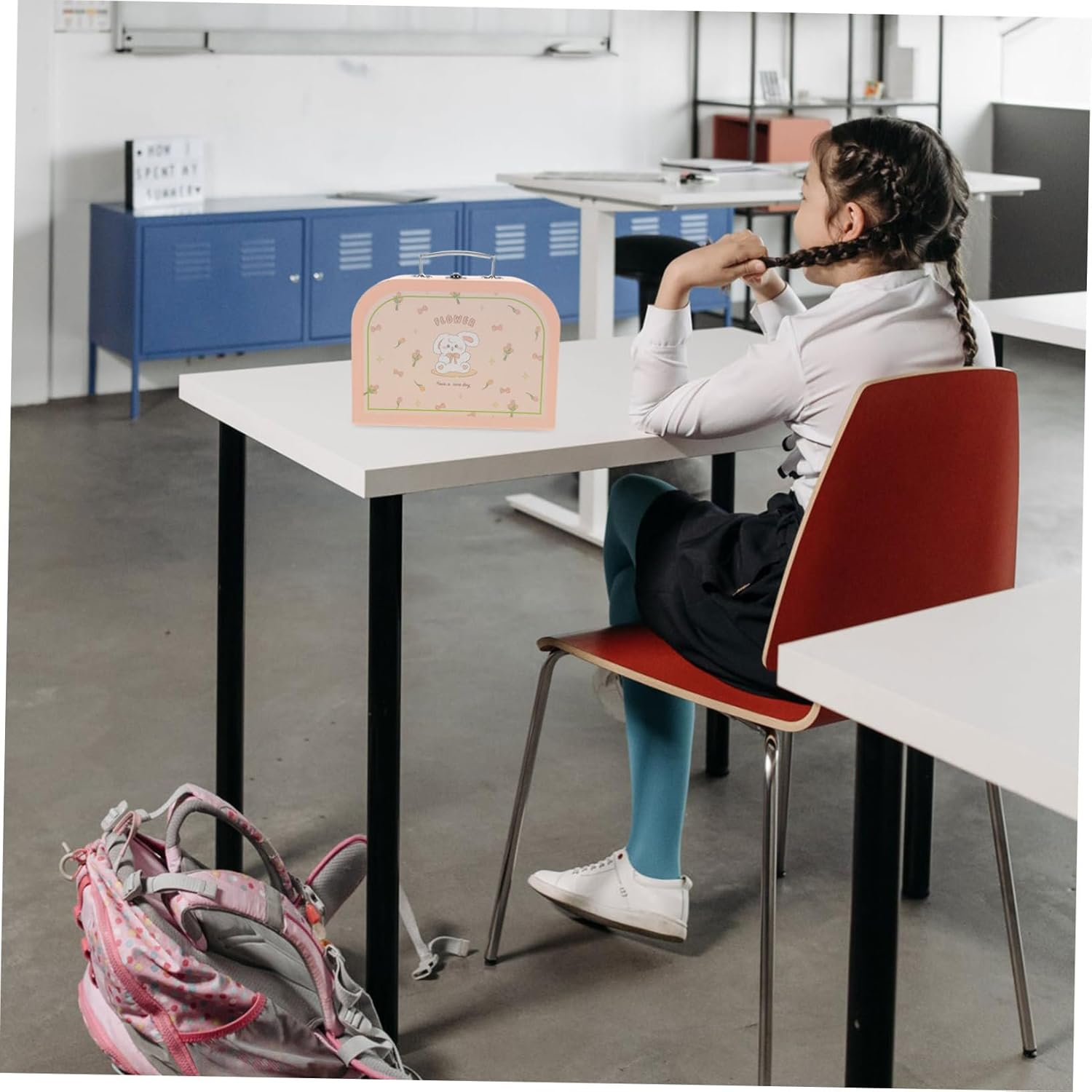 MAGICLULU Cardboard Suitcase Toys for Boys and Girls Creative Storage Box Lid for Painting Craft Stationery image number 2