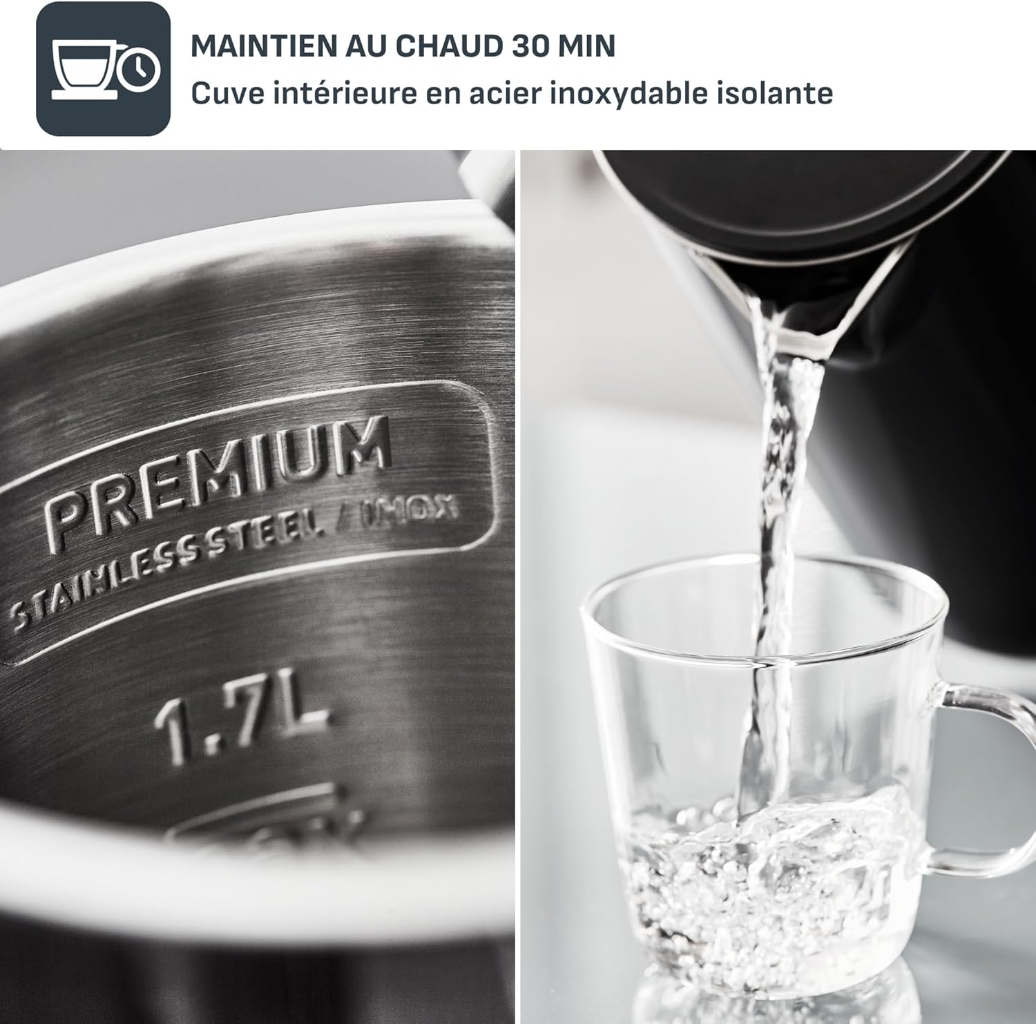 Tefal Smart & Light, Digital, 7 Positions, Black Electric Kettle image number 2