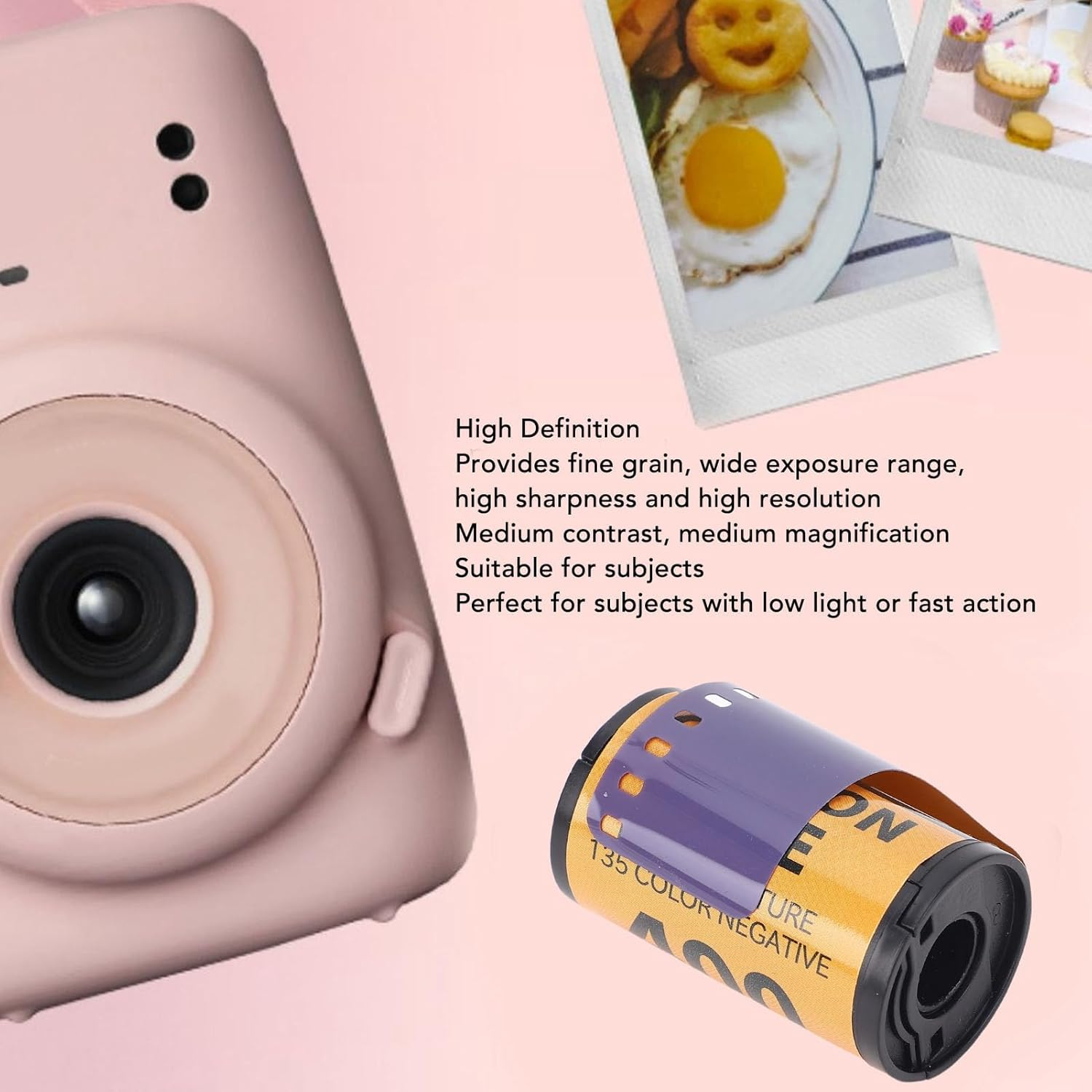 35Mm Color Film, 320‑400 Color Print 35Mm Film, Fine Grain Wide Exposure Latitude HD Camera Color Film for 135 Camera, Camera Color Negative Film, Medium Contrast (8 Sheet) image number 1