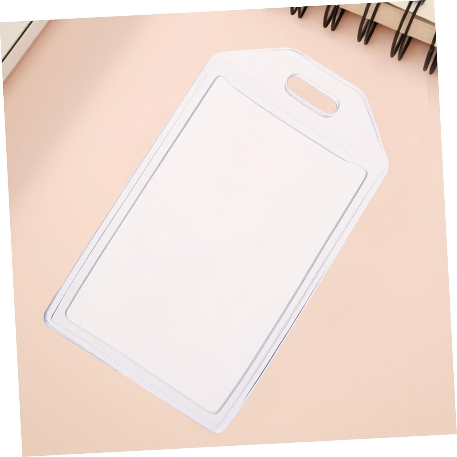 LOPUNER 10 Pcs PVC Card Holders Clear Luggage Identifier Tags with Prepunched for Travel Suitcases Backpacks Transparent Id Card Sleeves for Men and Women