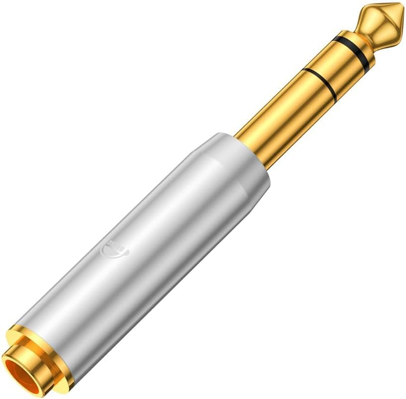 Okcsc 6.35Mm to 4.4Mm Conversion Plug Audio Converter 6.35Mm Male to 4.4Mm Female Pure Copper Plated Fit Headphone Speaker Amplifier Guitar 1Pcs image number 3