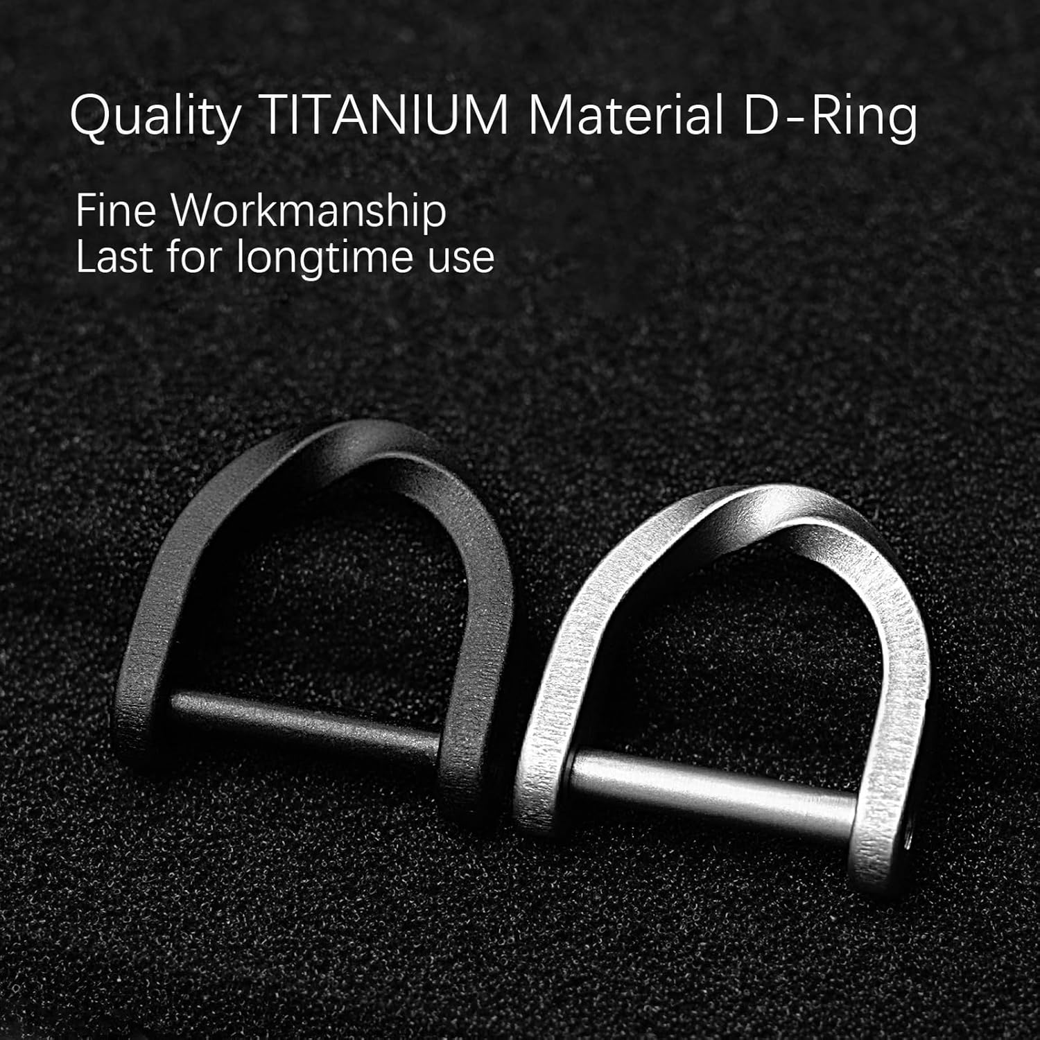 Titanium U Shape D Rings, Screw Shackle Keychain Rings for Car Keys, Horseshoe Keyring image number 2