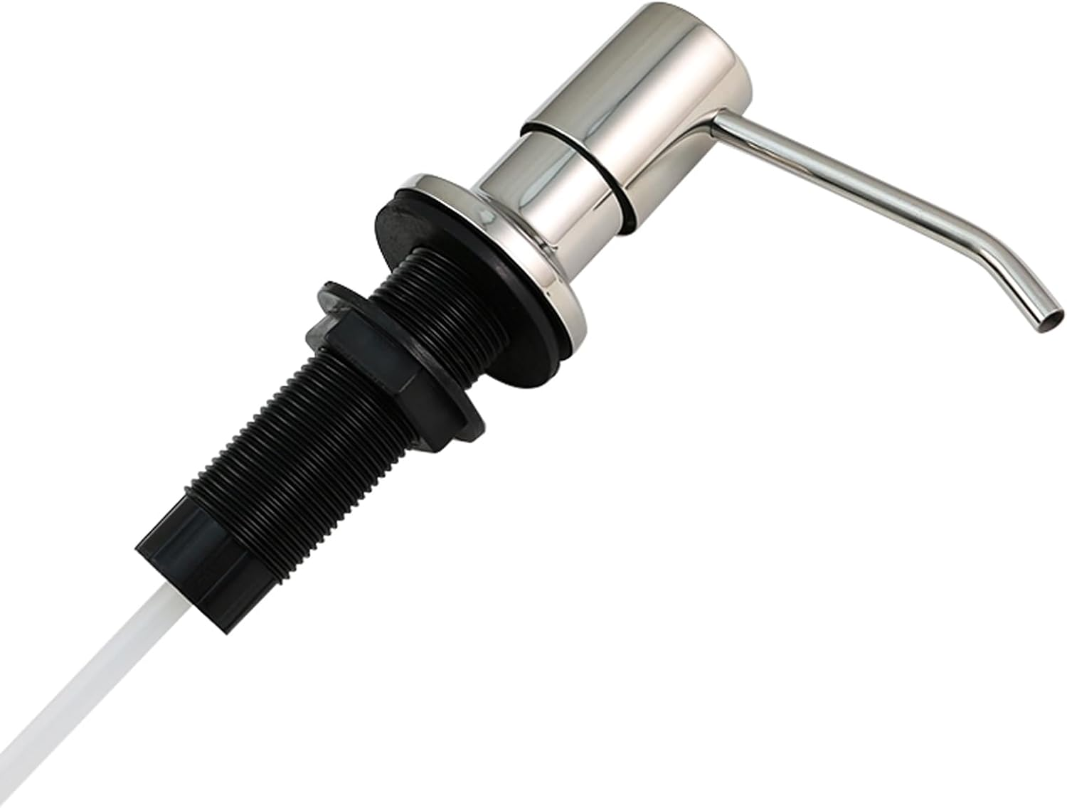 Maizoon Stainless Steel Soap Dispenser for Kitchen Sink with Long Nozzle Durable and 500ML/17OZ Large Capacity Bottle Suitable for Bathroom Brushed Silver image number 5