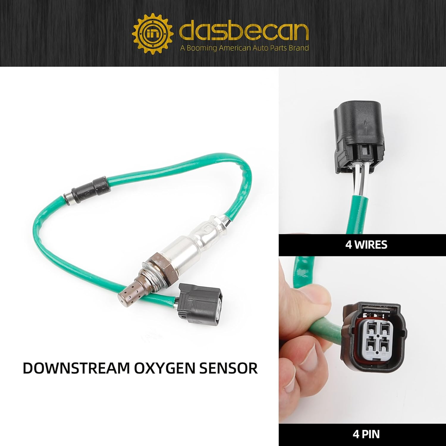 Dasbecan 2PCS Oxygen Sensor 234-9091 234-4462 Compatible with 2008-2012 Honda Accord 2011-2013 Acura TSX 2.4L Upstream & Downstream O2 Sensor Replaces# 36531-R40-A01 36532-R40-A01 image number 4