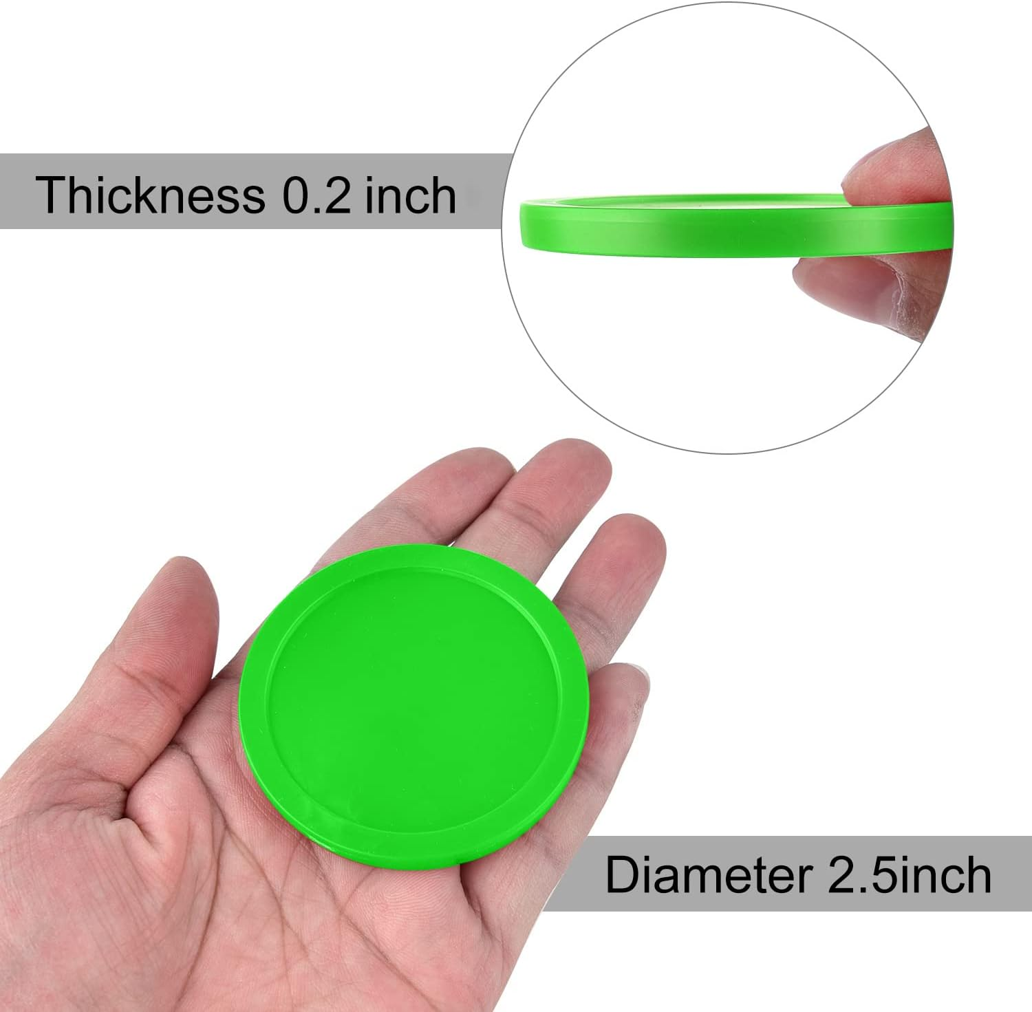 Coopay 12 Pieces Home Air Hockey Pucks 2.5 Inch Heavy Pucks for Game Tables Equipment Accessories, 13 Grams