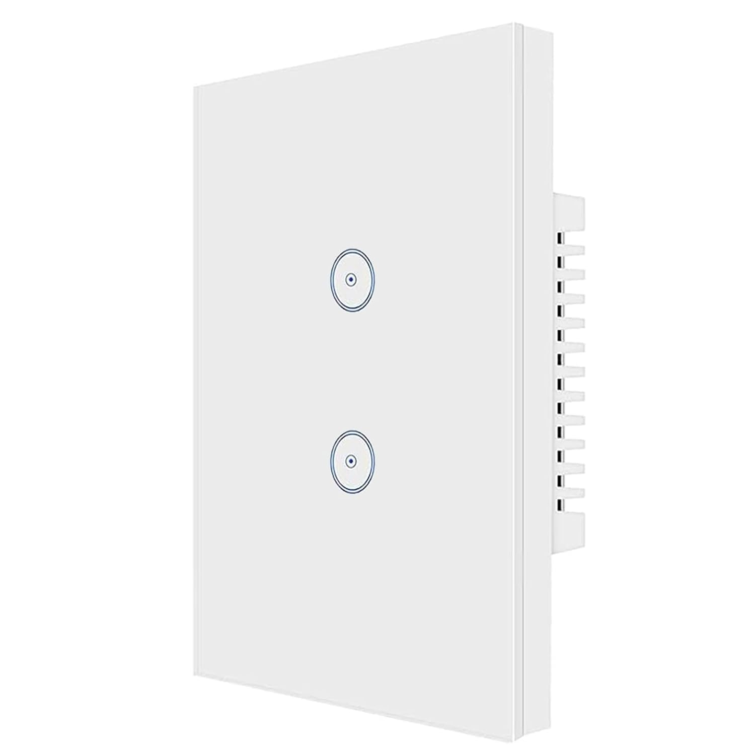 Useelink Wifi Smart Wall Light Switch,Glass Touch Panel 220V 2 Gang 10A 1000W Compatiable with Ios/Android,Compatible with Alexa, Google Assistant, No Hub Required White SAA image number 2