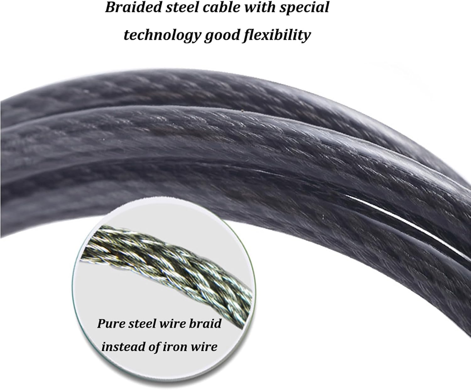 Maizoon Combination Laptop Security Lock with 4 Digit Resettable Code Combo 1.9M/74.8Inches Wirerope for PC Monitors Projector Docks and Other Devices Military 2 Pack image number 3