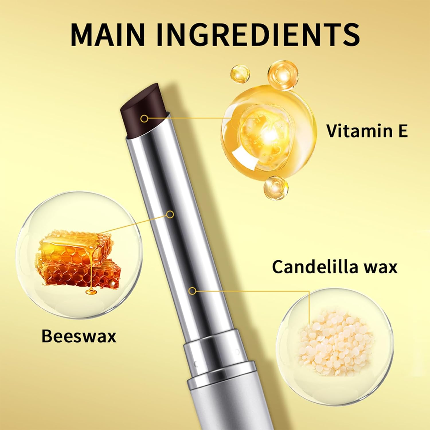 Black Honey Lipstick,Hydrating Non-Sticky Lip Balm with Intense Color, Long-Lasting Glossy Lip Tint for a Smooth, Glowy Look for Women (Black*1Pcs, 1) image number 6