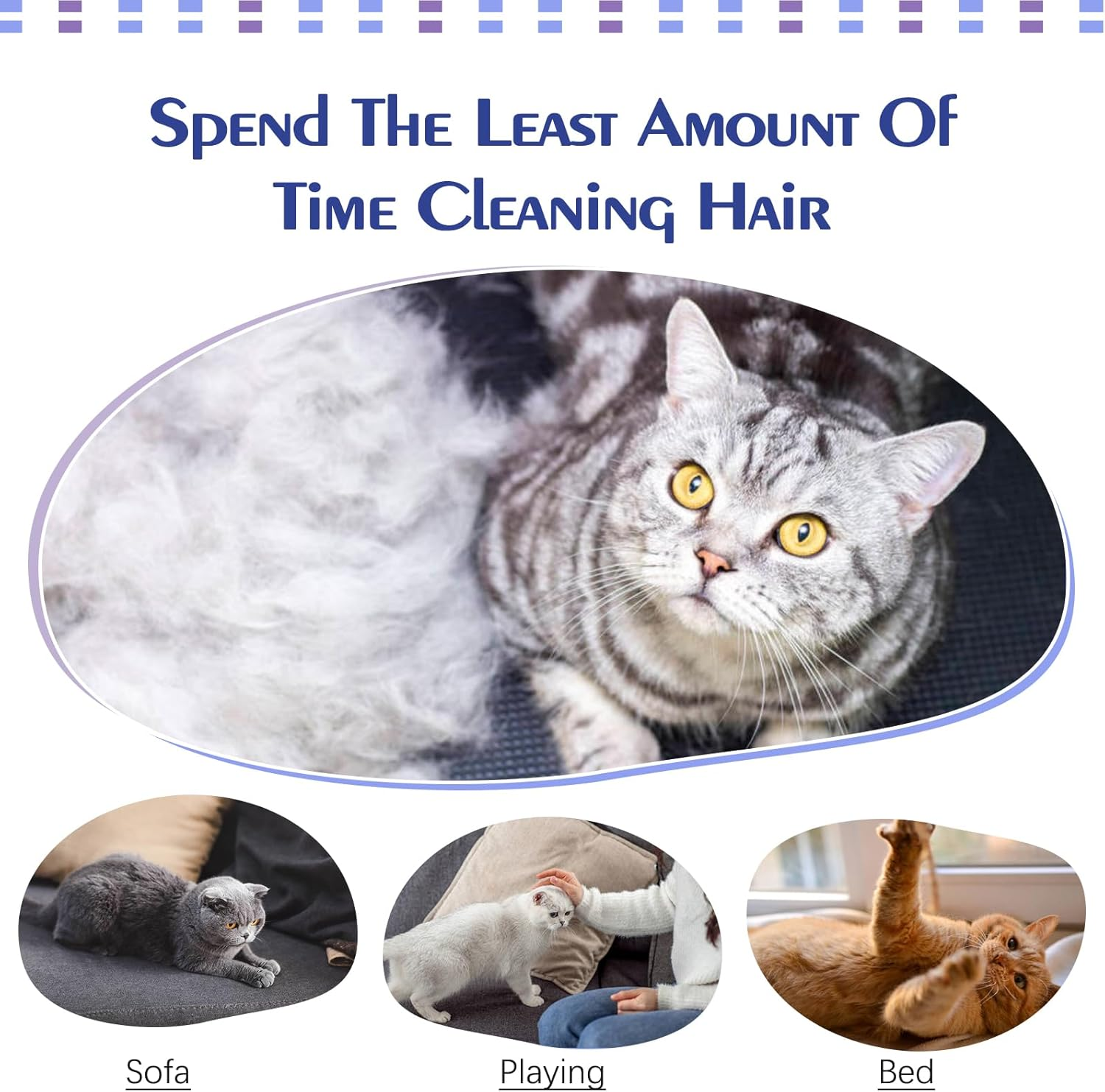 OUOBOB Sticky Hair Cat Clothes, Cat Recovery Suit Cat Pyjamas Only for Cats, Sphynx Hairless Cat Sweater, Cat Turtleneck, Anti-Licking or Skin Disease Recovery Suit for Cats image number 6