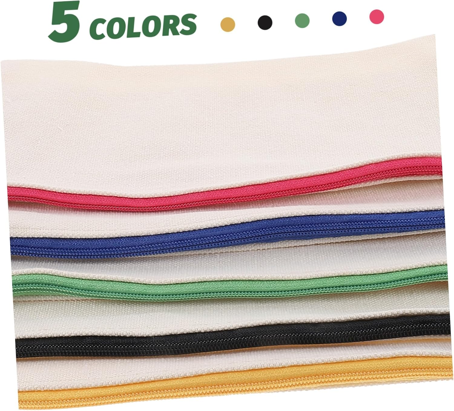 DDPOND 5Pcs Graffiti Canvas Pencil Case Blank Zipper Makeup Bags for Travel Hand-Painted Cosmetic Organizers Versatile Art Supplies Storage for Daily Use image number 2