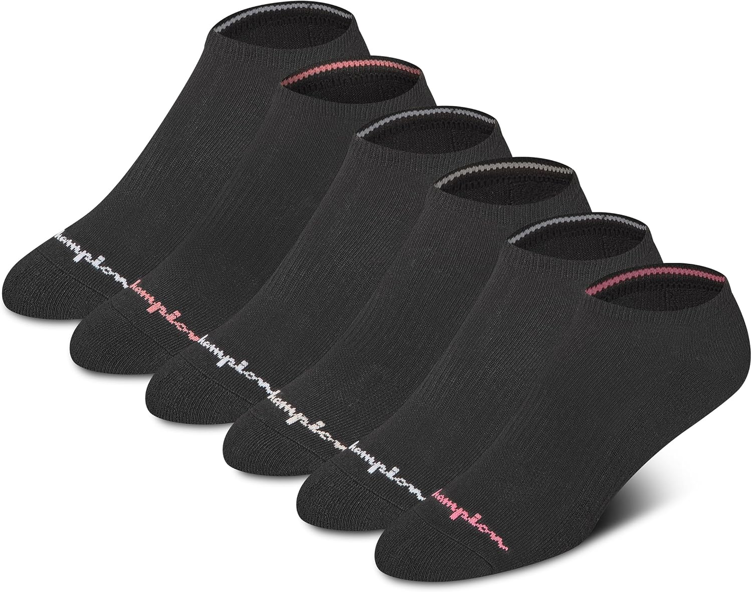 Champion Women'S 6-Pack Super No Show Multi Logo