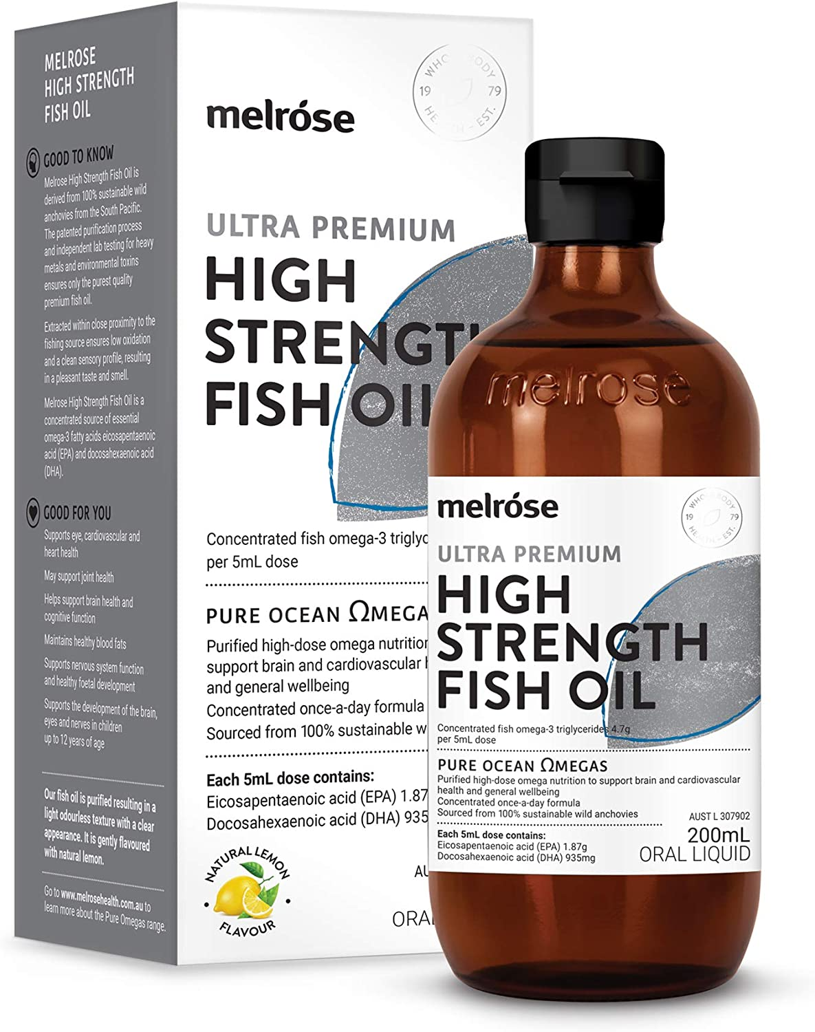 Melrose High Strength Fish Oil 200Ml image number 1