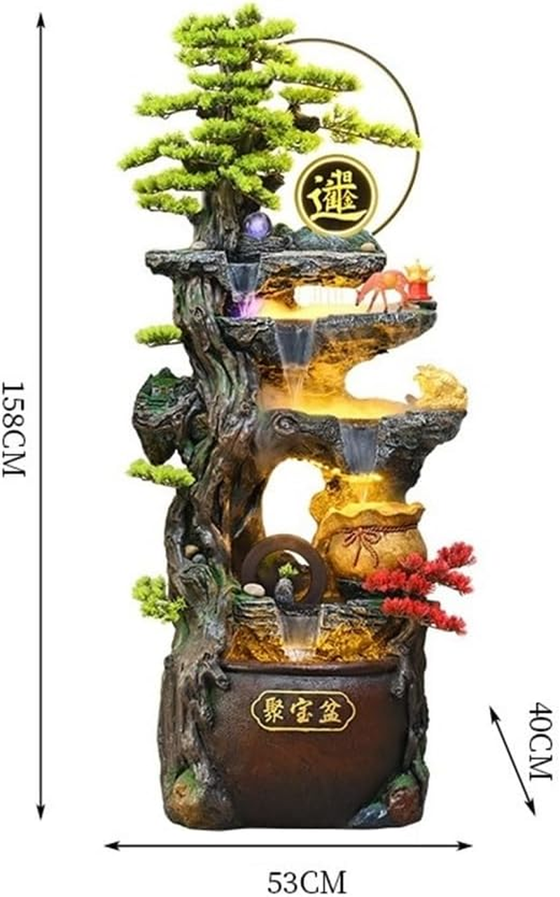 Outdoor Fountain Rockery Flowing Water Fountain Ornaments Feng Shui Wheels Attracting Wealth Large Office Opening Gifts Scenery image number 1