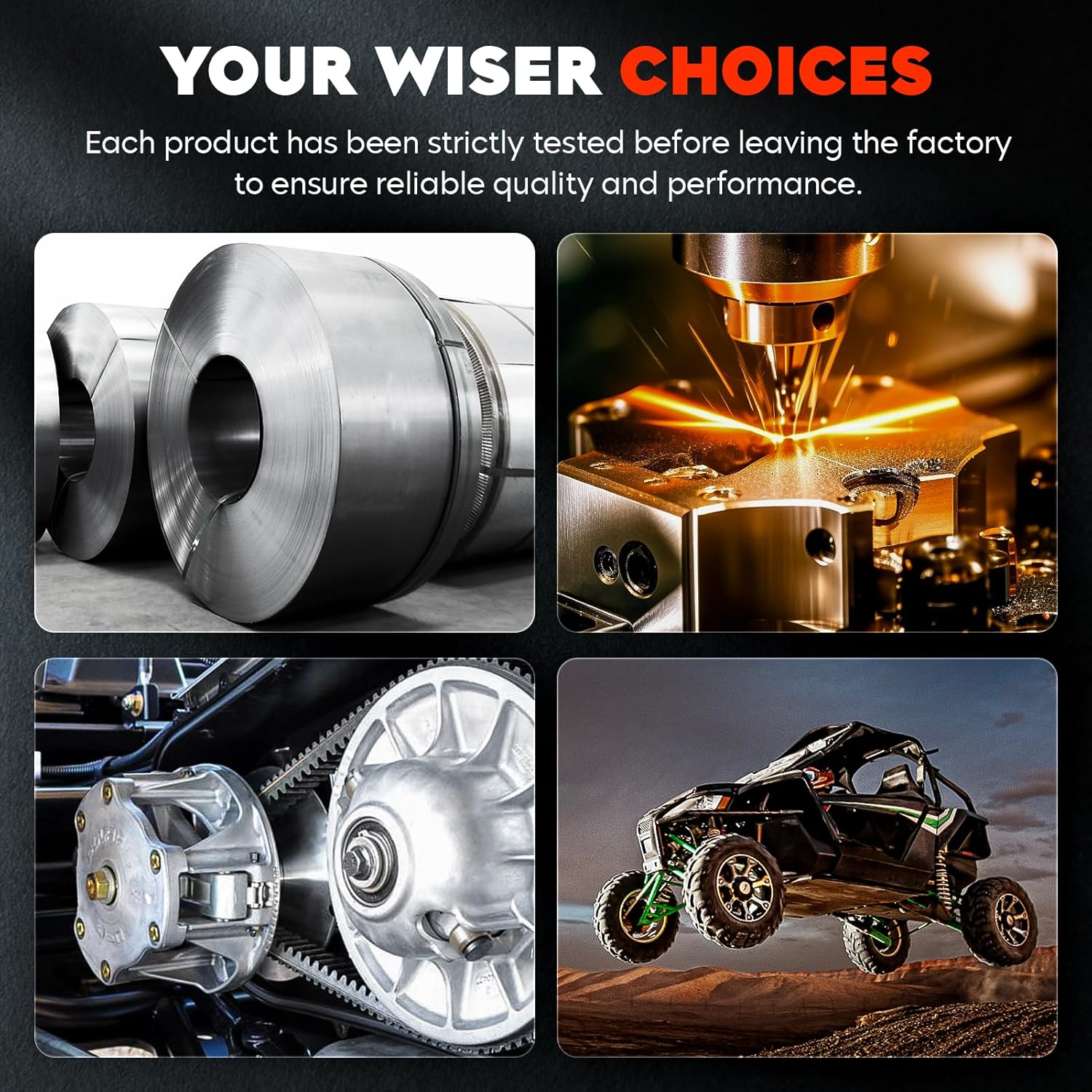 Primary Drive Clutch Fit for Polaris Ranger 500 570 570-4 570-6 Crew Full-Size 2015 2016 2017 2018 2019 2020 2021 2022 2023 1323255 with Spring & Weights image number 1