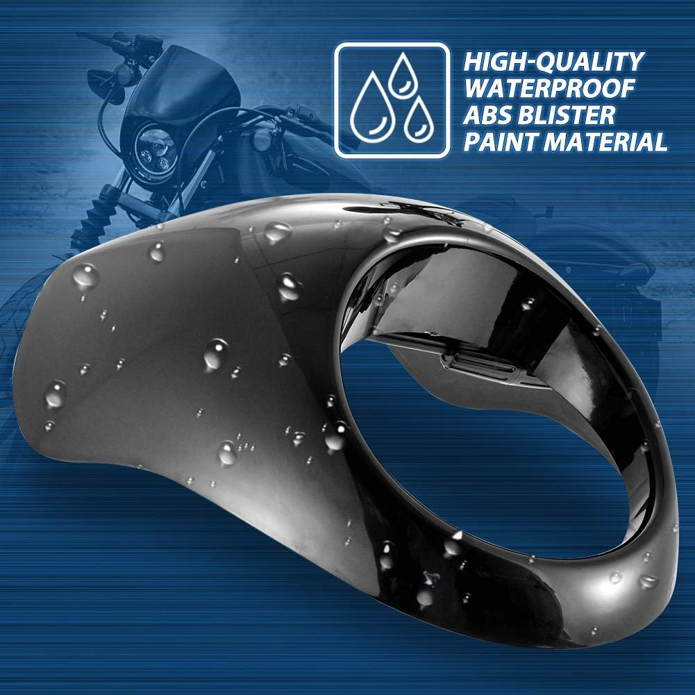 Katur Headlight Fairing Covers Front Head Light Cowl Fork Mount Headlamp Visor Bracket Kit for 1973 up Harley Sportster Cafe Drag Dyna FX XL image number 3