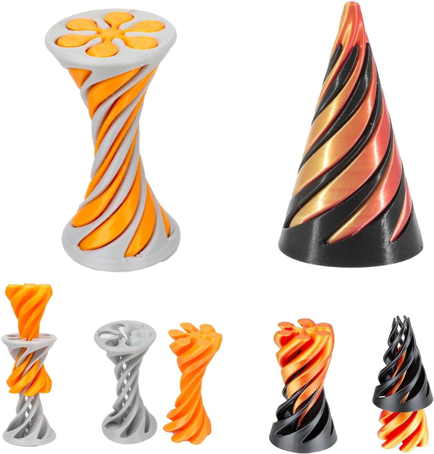 2Pack 3D Printed Spiral Fidget Toys