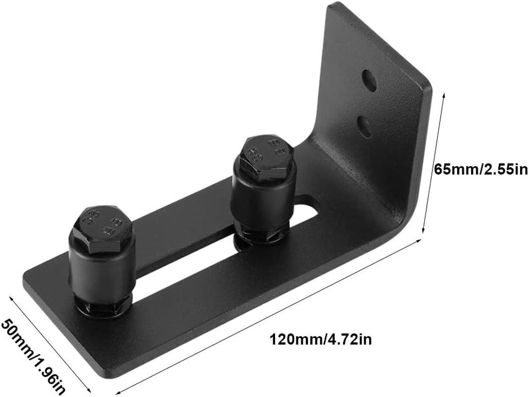 Carbon Steel Sliding Barn Door Bottom Floor Guide Hardware Strong and for Smooth Sliding Black image number 5