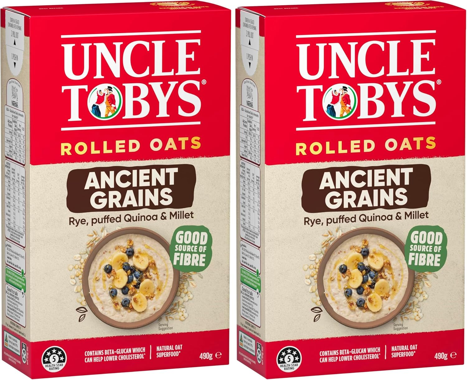 Uncle Tobys Ancient Grains Breakfast Cereal Traditional Oats 490 G image number 3