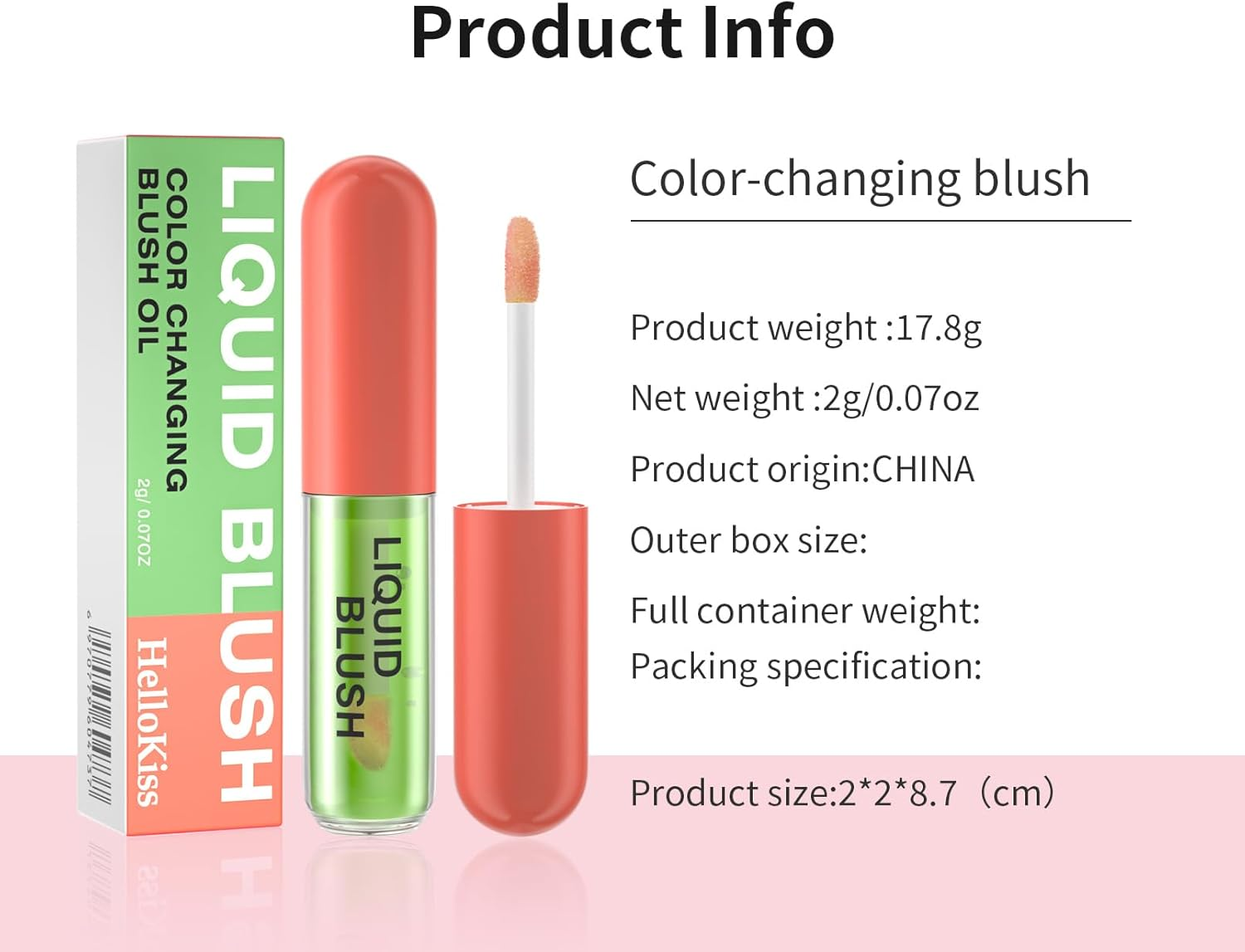 MKNZOME 3Pcs Colour Changing Liquid Blush - Clear to Pink Cheek Tint, Blushers for Cheeks Makeup, Moisturizing Cream Blush Oil, Long-Lasting Waterproof Formula, Smudge-Proof Makeup for Radiant Cheeks - Multicolor-1 image number 4