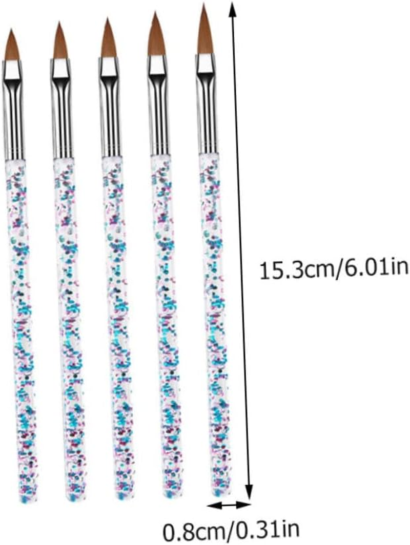 Healvian 10Pcs Dual-Ended Nail Art Liner Brush Dotting Pen for Manicure and Nail Designs for Home and Salon Use Ergonomic Handles and Strong Bristles image number 2