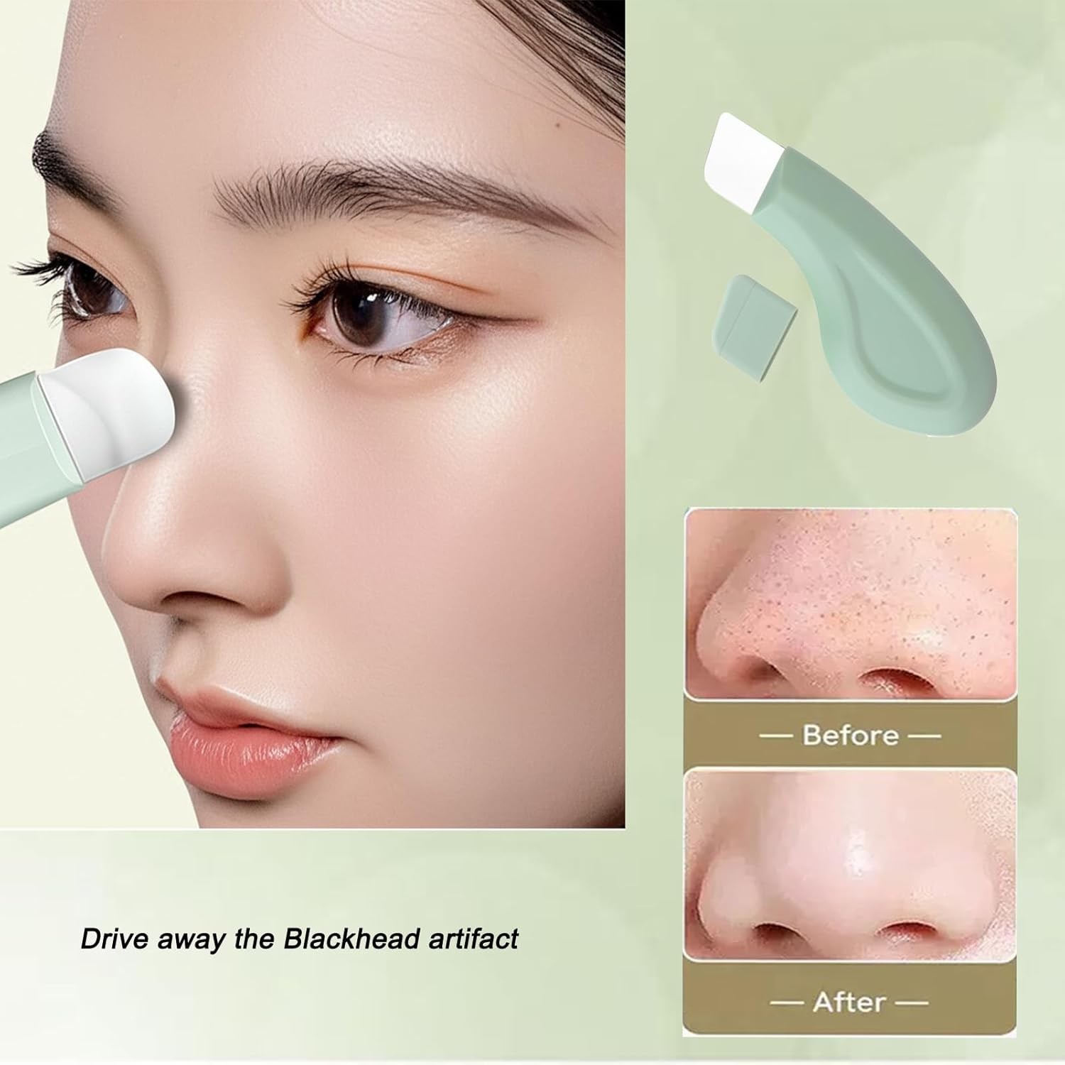Silicone Face Scraper & Mask Brush Kit, Blackhead Remover Tool for Deep Cleansing, Gentle Skin Spatula for All Skin Types, Travel-Friendly Nose Cleaner image number 2