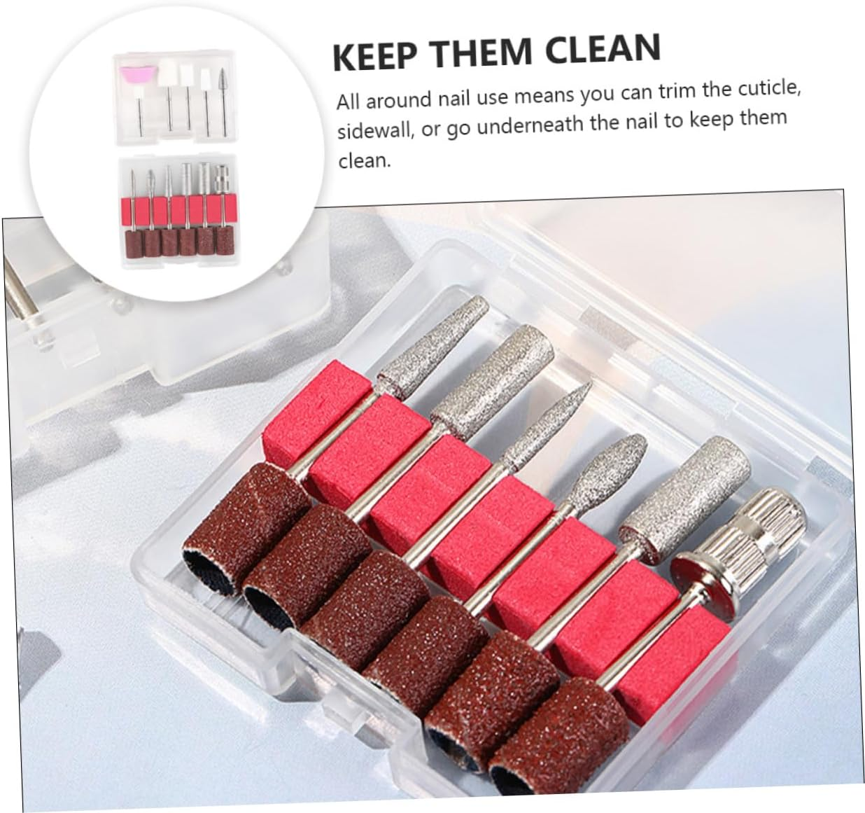 Baluue 11Pcs Professional Nail Sanding Heads Nail Polishing Grinding for Manicure image number 4