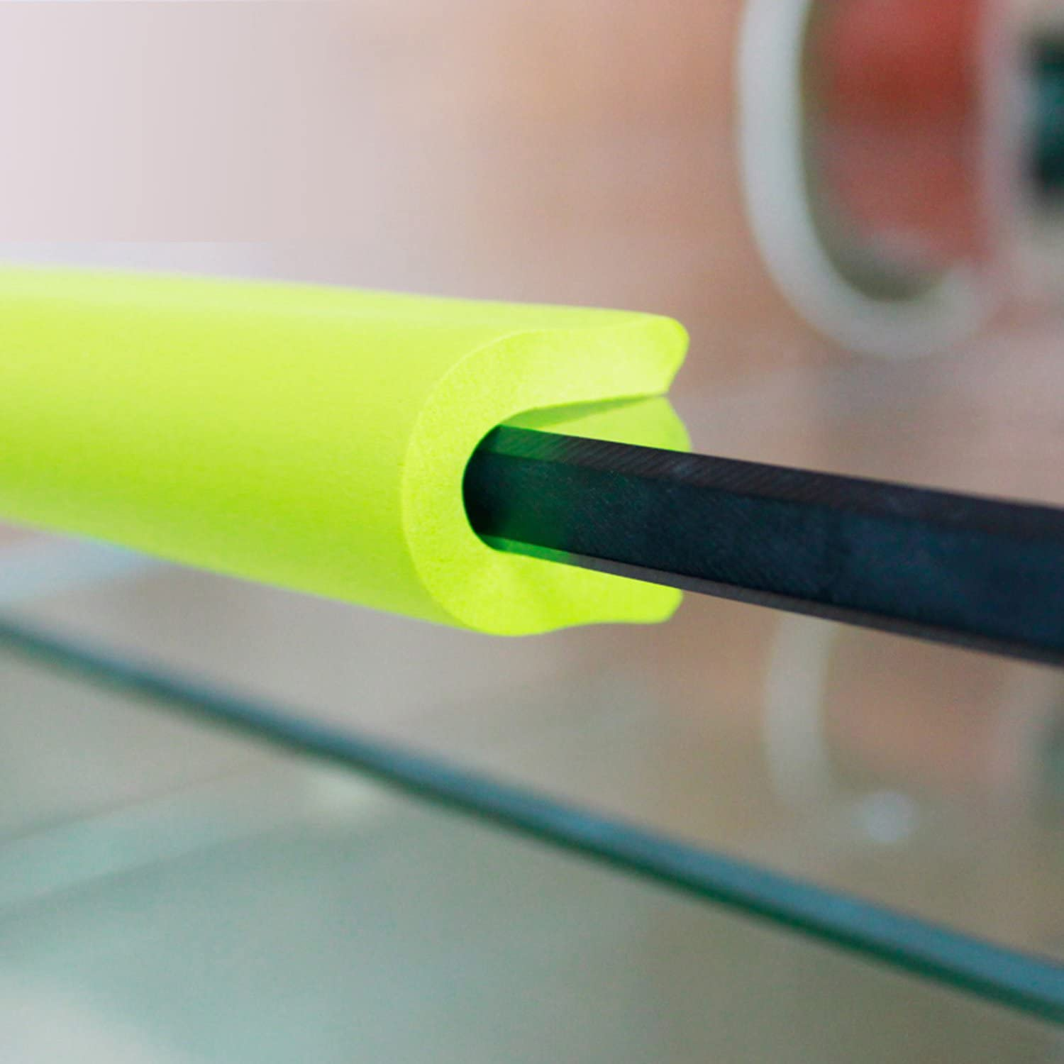 U Shape Glass Table Edge Protectors Premium High Density Foam Baby Safety Bumper Guard 2 Meters Red Brown