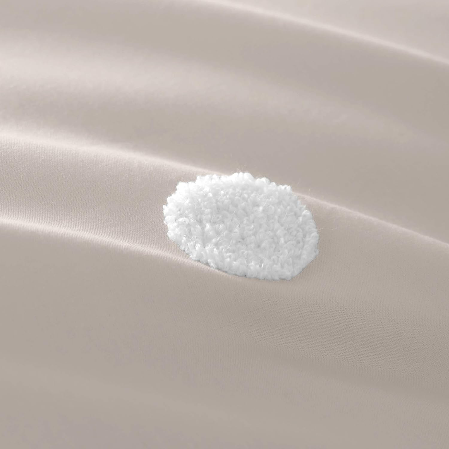 Appletree Signature Dot Garden 100% Cotton Tufted Duvet Cover Set, Linen/White, King image number 6