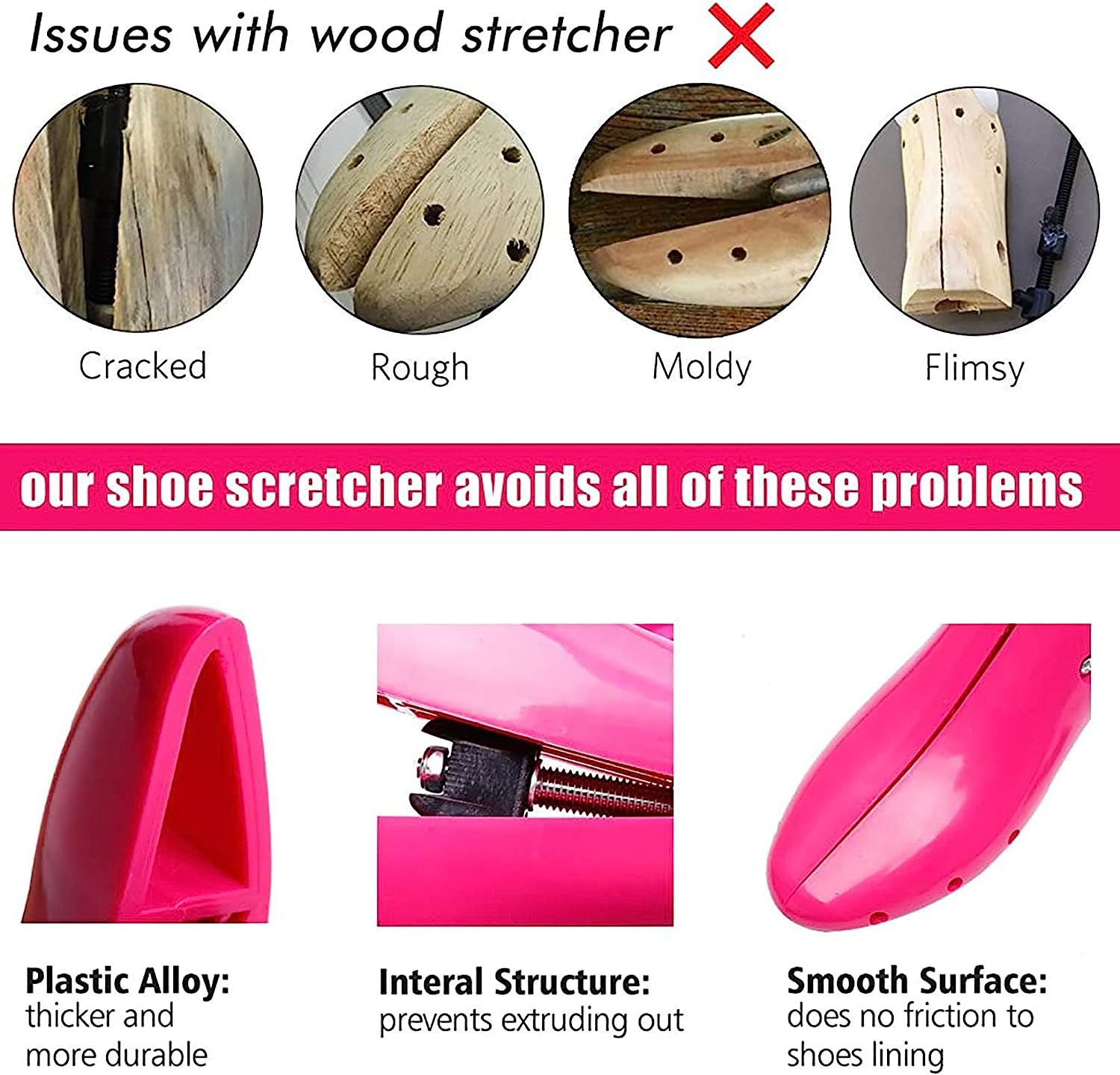 Shoe Stretcher 4-Way Shoe Tree Widener Expanders Stretch Length Width Height (2) image number 3