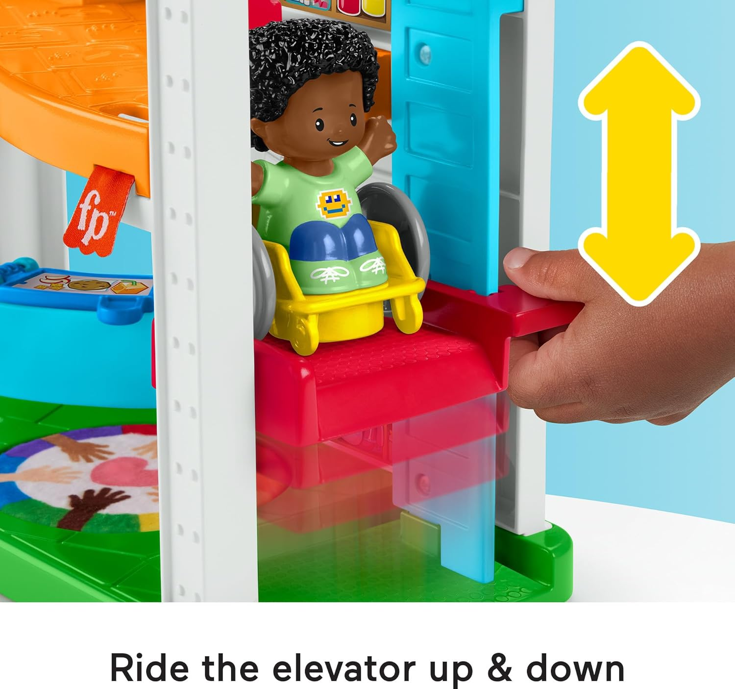 Fisher-Price Little People Toddler Playset Play for All School with 2 Figures & 2 Accessories for Preschool Pretend Play Ages 1+ Years image number 2