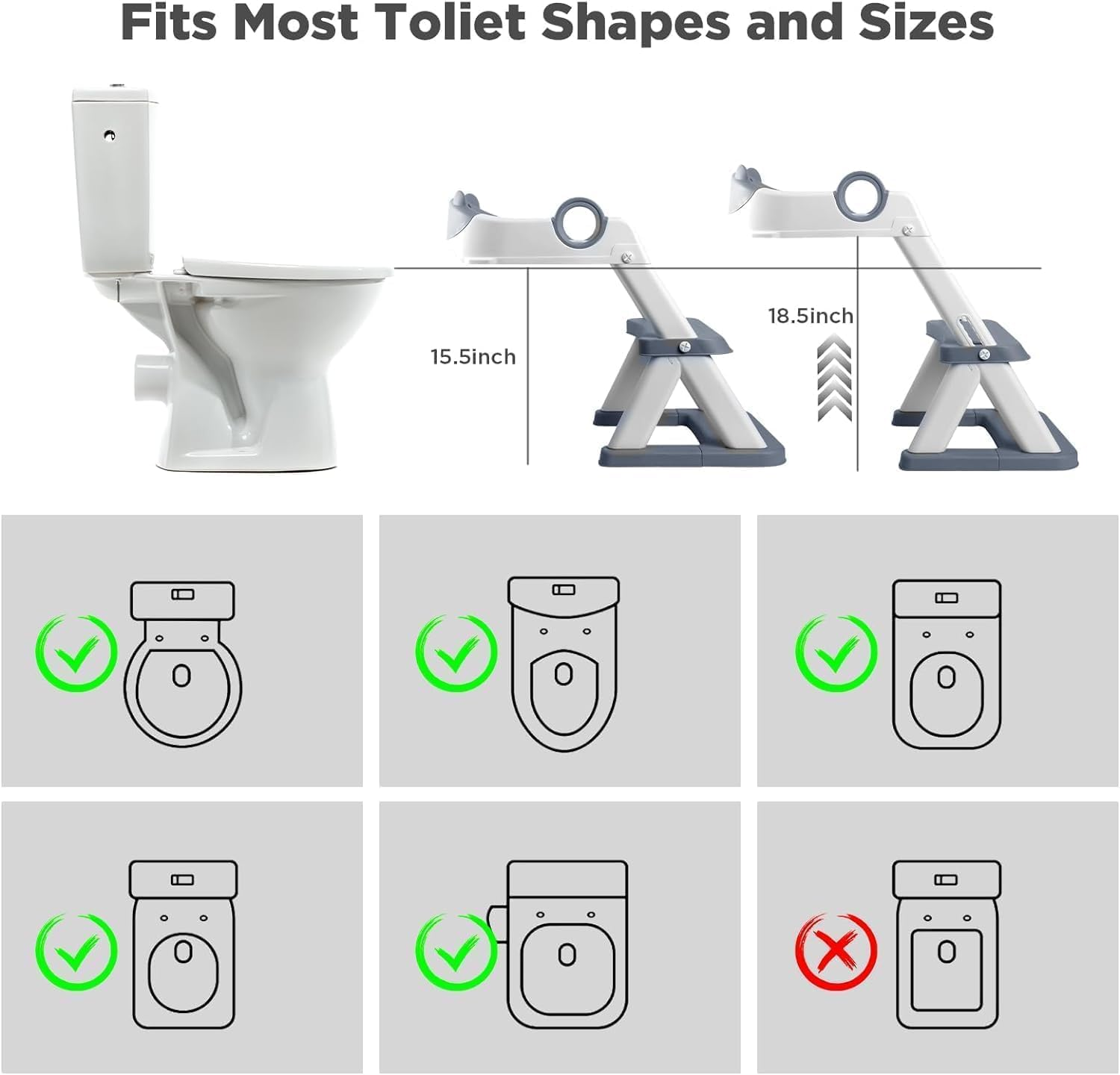 Potty Training Toilet Seat, Toddler Toilet Seat for Boys Girls, 2-In-1 Potty Training Toilet with Step Stool Ladder Soft Cushioned Seat Splash Guard Blue&Yellow