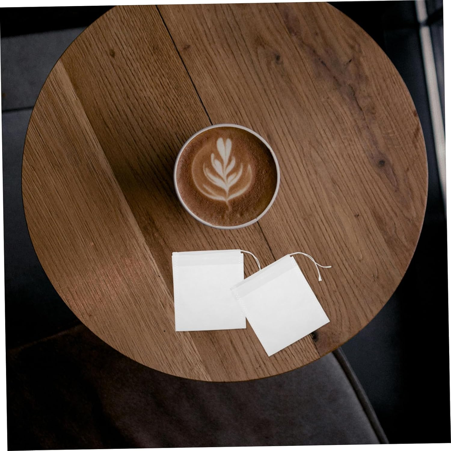 BAZEITFLOW 100Pcs Drawstring Tea Filter Bags for Loose Leaf Tea for and Travel Use image number 6