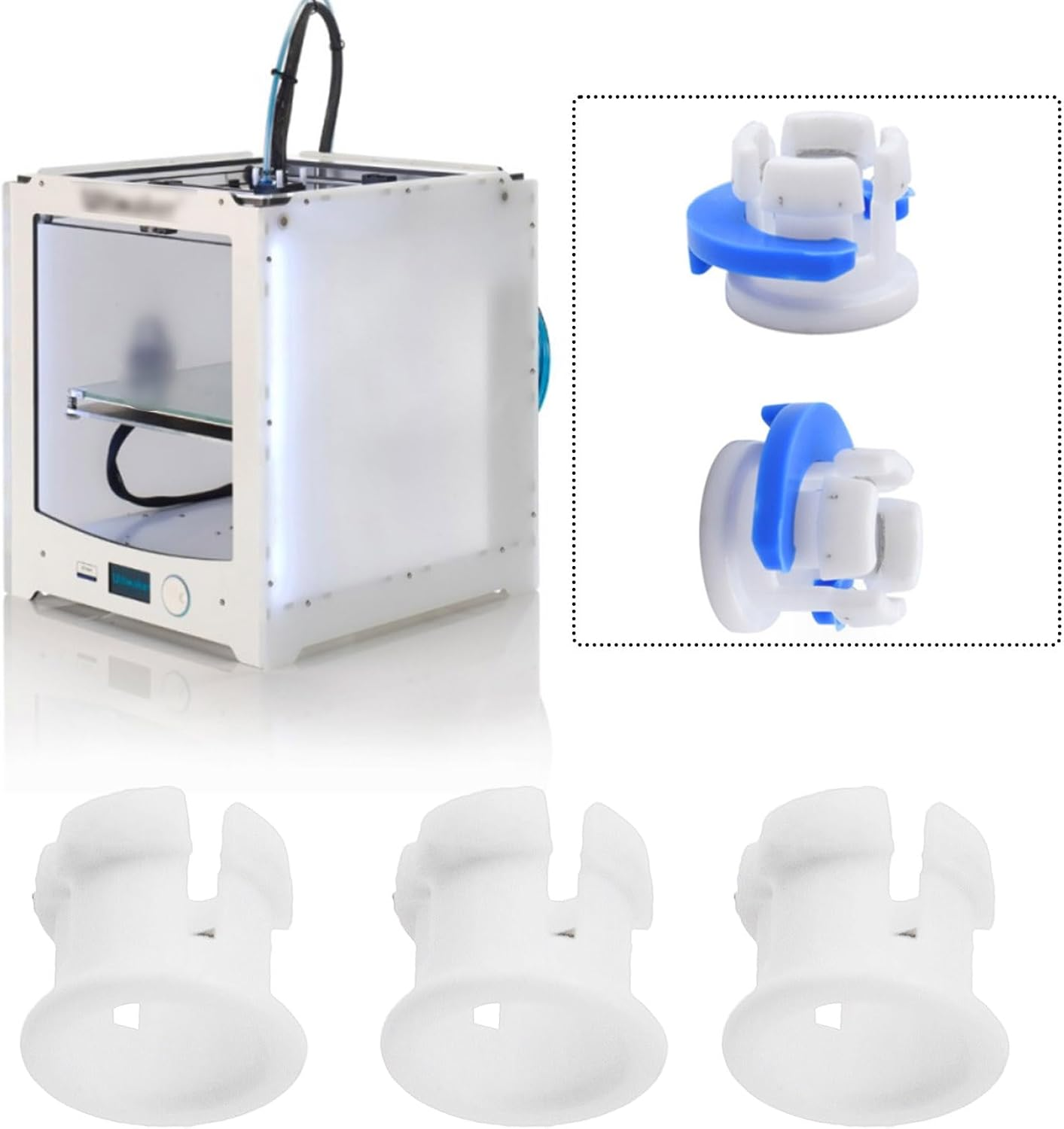 LT Easiyl 10 Sets Tube Coupling Collet Clamp Clip Kit for 3D Printer Extruder Hotend Accessories Compatible with Ultimaker 2 Um Fixed Diameter 6Mm Pipe image number 5