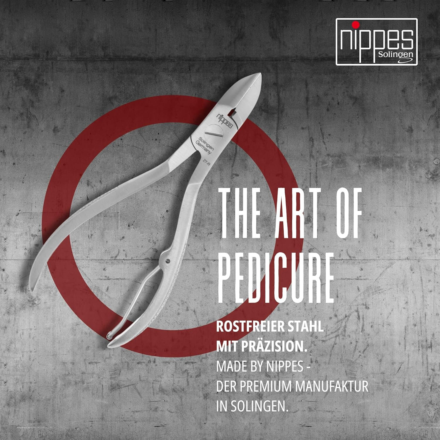 Nippes Solingen 1 Piece Nickel Plated Steel Nail Clippers