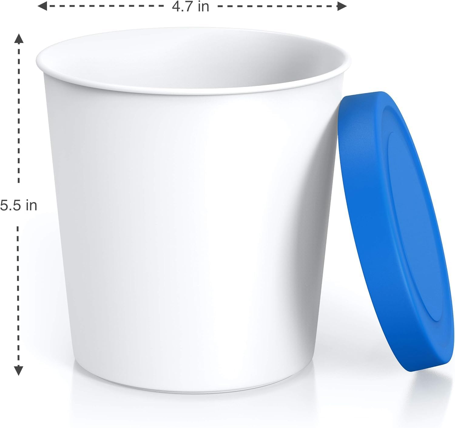 Ice Cream Containers for Homemade (2 Pack - 1L Each) Reusable Ice Cream Storage Containers Perfect Freezer Storage Tubs with Lids for Ice Cream, Sorbet and Gelato, Blue image number 3