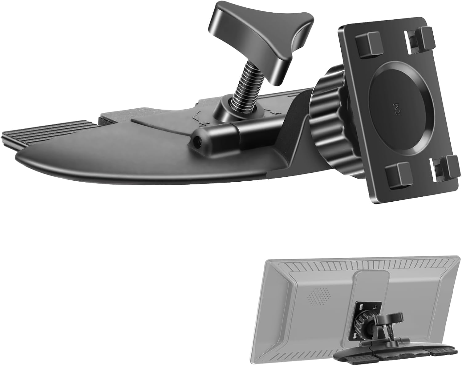 Eeekit CD Slot Mount for Carplay Screen, 360&deg; Rotation CD Player GPS Car Mount Compatible with Most 7-10In GPS Navigation Car Stereos image number 1