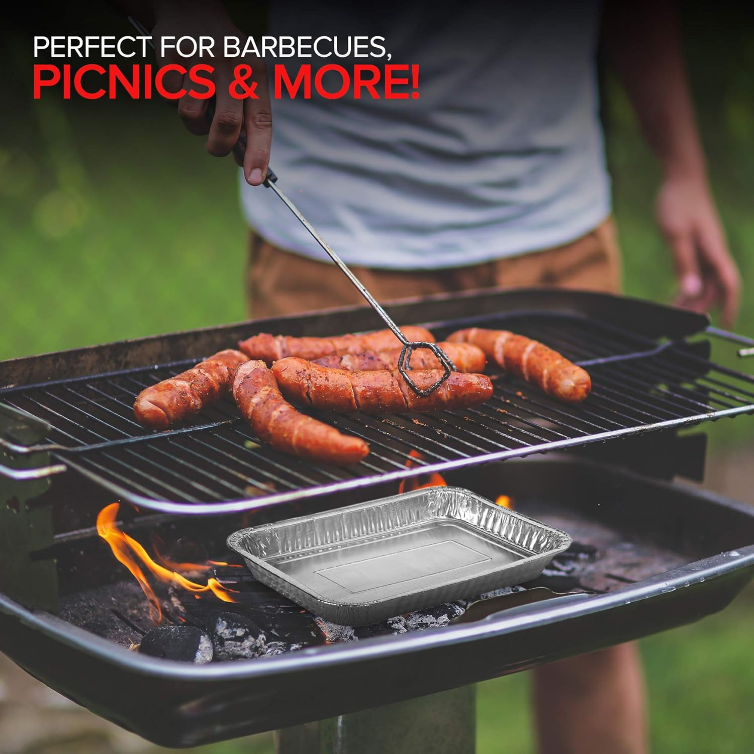 Stock Your Home Aluminum Drip Pan (25 Count) - Weber Aluminum Drip Pans - Weber Grill Pan - Weber Drip Pan Liners - BBQ Grease Pans - Disposable Drip Pan - Disposable Oil Drip Pan - Grill Grease Tray image number 5