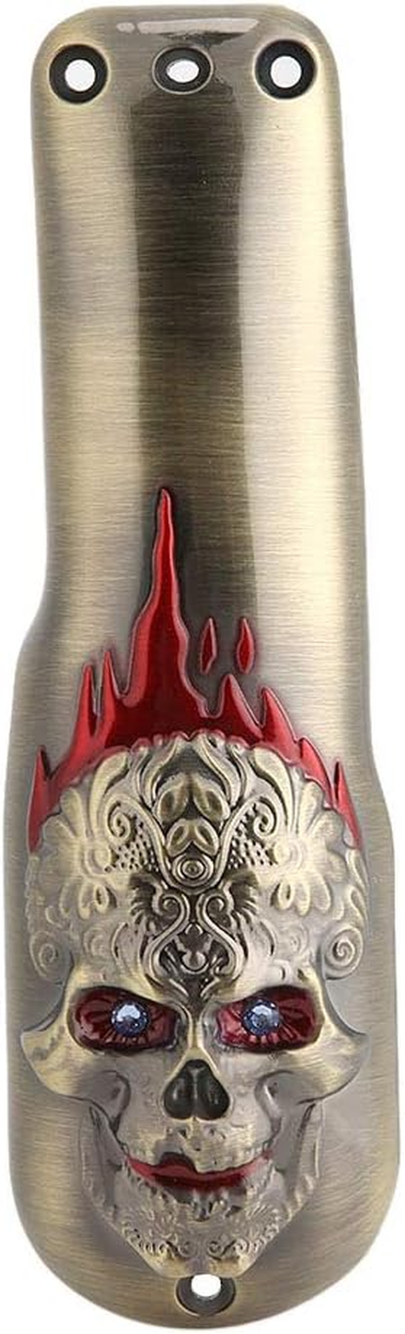 Professional Hair Clipper Front Cover, Electric Hair Cutter Trimmer Sheel Protective Casing for WAHL (Skull Copper) image number 2