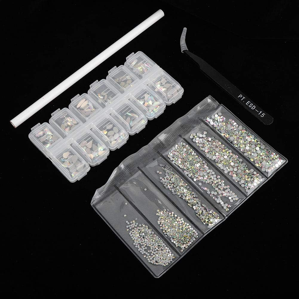 Comfortable Touch Simple and Practical Nail Decoration, Exquisite and Beautiful Nail Art Rhinestone, Beauty Salon Salon Shop Manicure Store for Home(4-Piece Set) image number 6