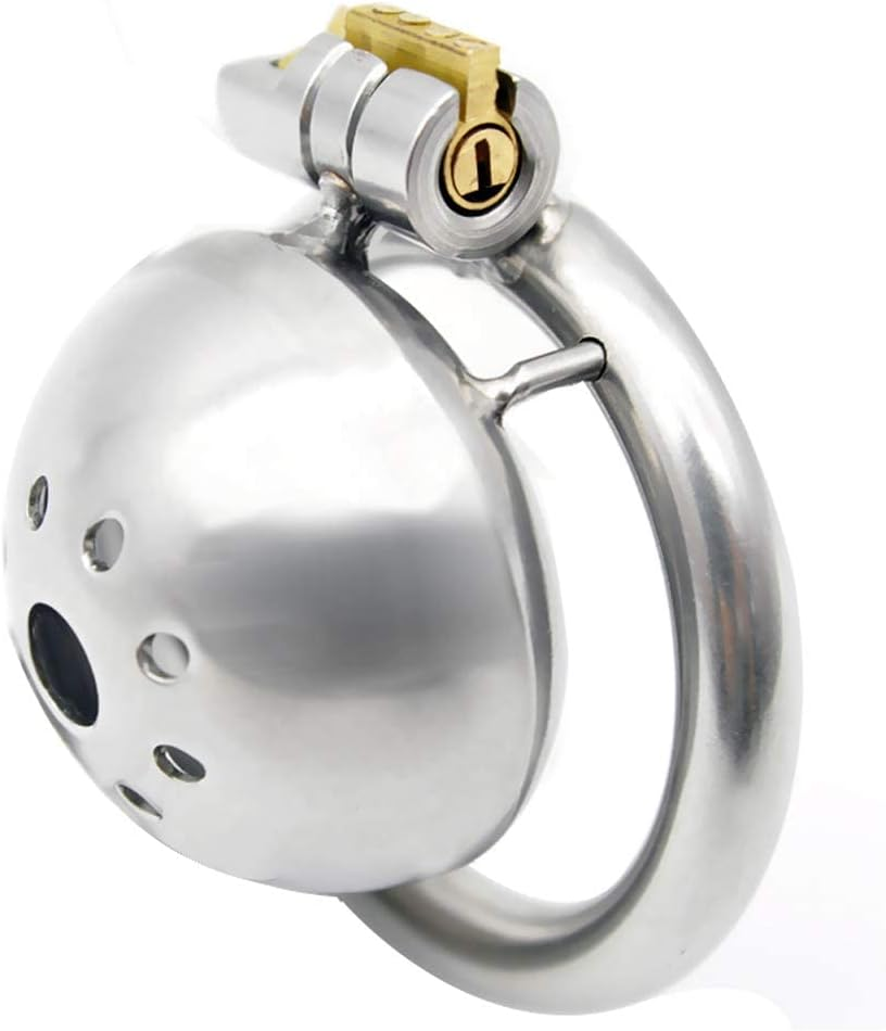 Beauty7 Men'S Stainless Steel Chastity Belt Chastity Device Penis Cage Cock Cage Men Locked Penis Chastity - Size: M image number 4