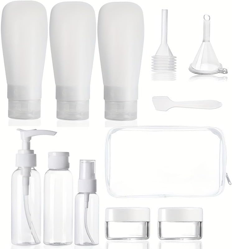 Taoluwin Travel Bottles for Toiletries, 11Pcs Leak Proof Travel Size Containers, Reusable Squeezable Bottles, Travel Accessories for Shampoo, Lotion, Gel image number 1