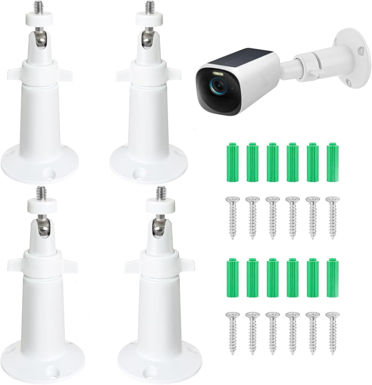 Skogfe 4Pack Security Camera Universal Mounting Bracket,Adjustable Indoor/Outdoor Security Wall Metal Bracket, Compatible with Arlo Pro/Pro 2/Pro 3/Pro 4/Ultra/Ultra 2, Ring Stick up (4) image number 3